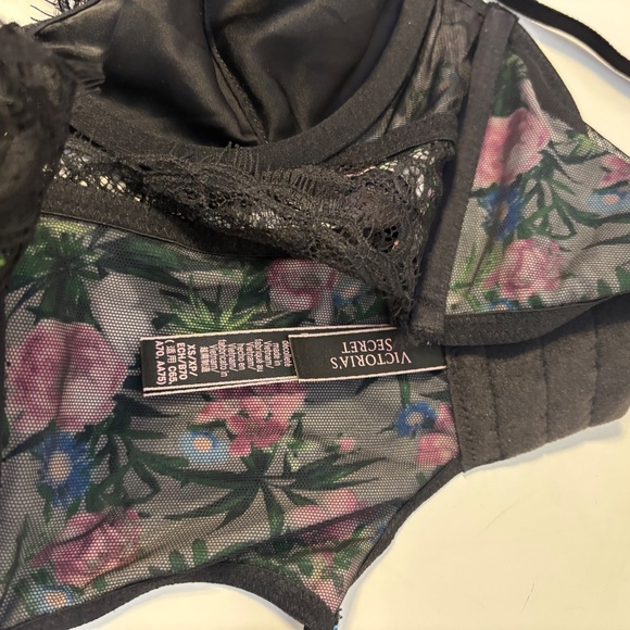 Victoria’s Secret Very Sexy So Obsessed Lace Unlined Corset Top Bra Floral XS - Picture 5 of 5